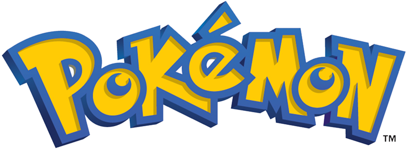 Official Pokémon logo in bold yellow and blue text with a stylized accented ‘é,’ displayed on a transparent background.